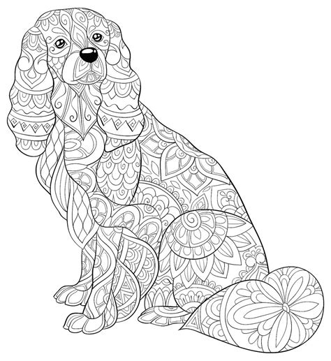 detailed dog coloring pages