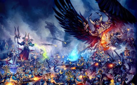 wallpaper demon space wolves chaos space marines warhammer