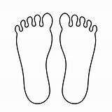 Outline Foot Clip Clipground sketch template
