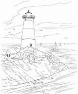 Coloring Pages Lighthouse Adult Printable Book Adults Landscape Drawing Colouring Sheets Voor Volwassenen Craft Kleuren Pyrography Sketch Beach Lighthouses A4 sketch template