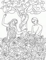 Adam Eve Eden Coloring Garden Serpent Fruit Forbidden Eat Temp Pages Bible Netart Et Colouring Color Apple Printable Book Kids sketch template