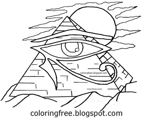 Printable Egyptian Drawing Egypt Coloring In Pages For