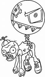 Zombie Coloring Zombies Vs Plants Balloon Pages Printable Chomper Color Coloringpages101 Kids Game Print sketch template