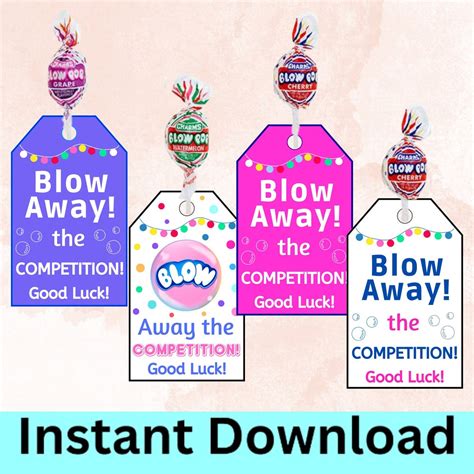 blow   competition gift tag elevate  success etsy