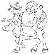 Claus Rysunek Babbo Moldes Reindeer Navidad Renne Papai Mikolaj Czarno Renifery Rena Reno Manualidades Mikołaj Obraz Obrazy Biały Saniami Renna sketch template