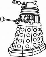 Dalek Tardis Daleks Ninth Webstockreview Exterminate sketch template