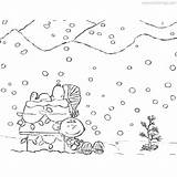 Coloring Charlie Snowing sketch template