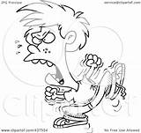 Tantrum Throwing Temper Boy Toonaday Outline Illustration Royalty Rf Clip Clipart sketch template