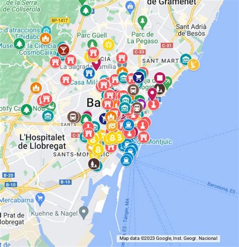 mapa de barcelona google  maps