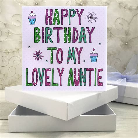 Personalised Aunt Birthday Book Card By Claire Sowden Design
