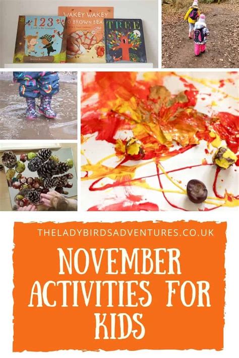 november activities  kids  ladybirds adventures