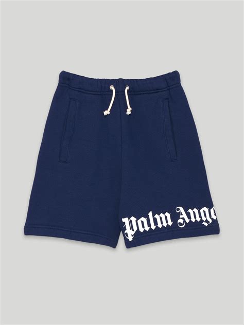 logo shorts  blue palm angels official