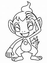 Pokemon Coloring Pages Chimchar Monferno Getcolorings Color Inspiration Divyajanani Popular Printable Pearl sketch template