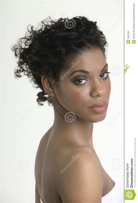 beautiful woman preparing for a shower royalty free stock