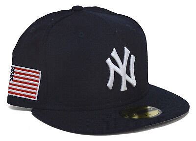 era  york yankees fifty american flag side patch hat size