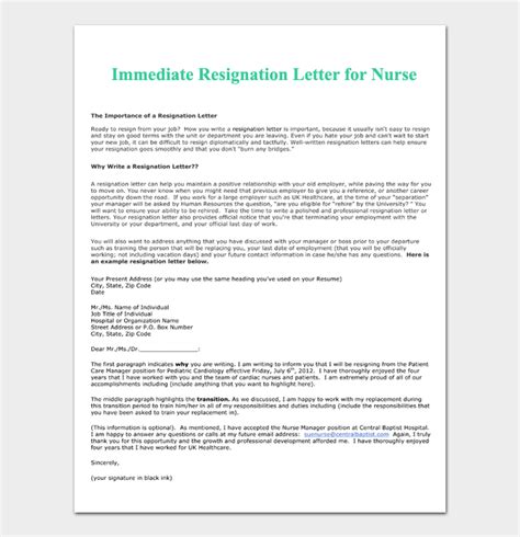 write  resignation letter template   examples