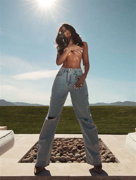 khloe kardashian goes topless as she models 90s style jeans after