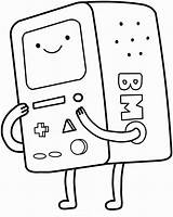 Coloring Pages Computer Cartoon Bmo Adventure Time Network Printable Cute Keyboard Sheets Color Parts Princess Bubblegum Lab Kids Getcolorings Getdrawings sketch template