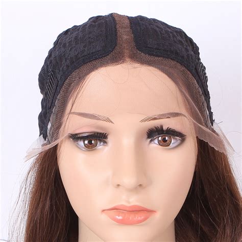 brown lace front  part wig medium straight  human hair  inches lyric hair