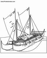 Catamaran Ferry sketch template