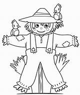 Scarecrow Coloring Pages Printable Color Print Kids Craft Related Posts Halloween Cute Adults sketch template