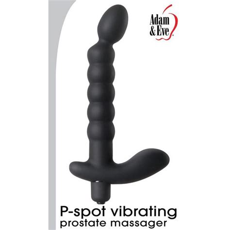 adam and eve p spot vibrating prostate massager black sex toys at