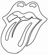 Rolling Stones Logo Outline Tongue Coloring Para Colorear Draw Lips Google Pages sketch template