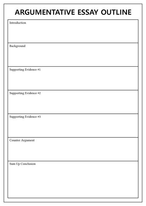 college essay outline worksheet    worksheetocom