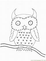 Coloring Owl Pages Animals Birds Owl5 Australian Snowy Animal Color Printable Cartoon Rango Horned Great Book Branch Kids Print Popular sketch template