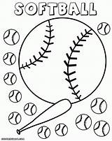 Softball Glove Drawing Coloring Baseball Getdrawings Field sketch template