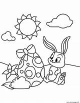 Easter Coloring Egg Bunny Pages Cute Printable Print Color Supercoloring Drawing Colorings sketch template