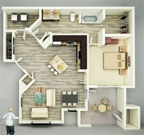 overhead view floorplan interior design ideas