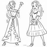Elena Coloring Avalor Isabel Pages Printable sketch template
