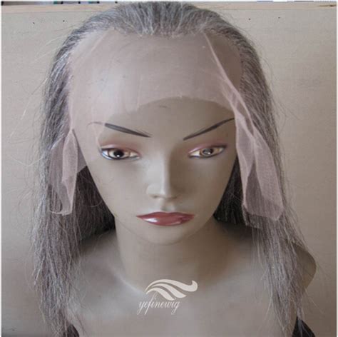 hot selling human hair mixed grey brazilian full lace wig buy mixed