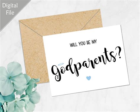 godparent proposal card printable printable word searches
