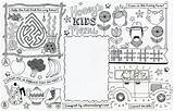 Kids Menu Placemat Coloring Restaurant Eat Honey Pages Blank Sit Color Restaurants Families sketch template