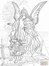 Coloring Angel Pages Over Watching Printable Children Kids Visit Color sketch template