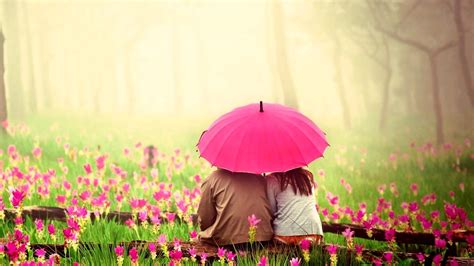 3840x2160 Love Couple In Pink Garden 4k Hd 4k Wallpapers