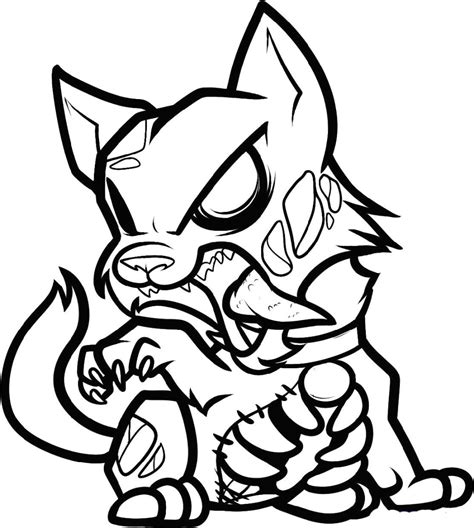 zombie cat coloring page bansos cueng