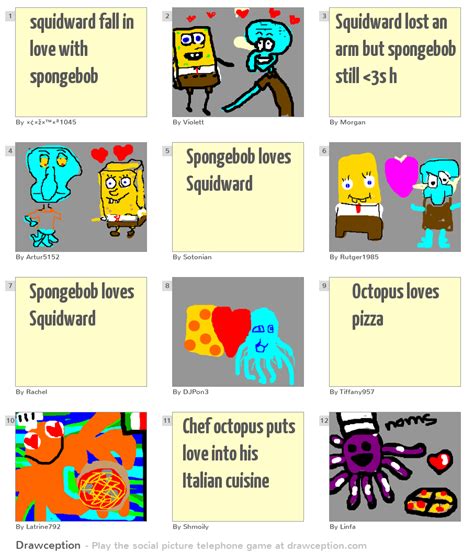 Squidward Fall In Love With Spongebob Drawception