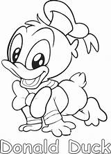Coloring Pages Donald Duck Baby Printable Kids Disney Print Cartoons Printables sketch template