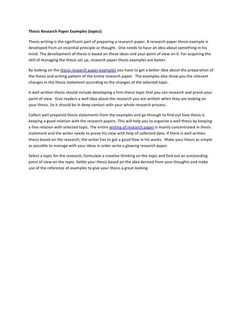 thesis research paper examples  mathew stuart issuu