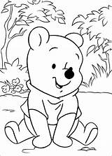 Pooh Winnie Sitting Mitraland sketch template