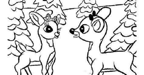 rudolph  clarice coloring page holidays christmas kids crafts