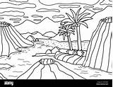 Colorare Coloring Montagne Antistress Palm Vicino Vulkane Palme Adulti Bambini Volcanoes Oceano Vulcani Profilo Vector Erwachsene Ozean Handflächen Malbuch Berge sketch template