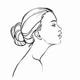 Bun Hair Clipart Pro Coloring Face Female Clip Beautiful Woman Drawing Pages Template Getdrawings Clipground Sketch sketch template