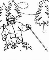 Olympics Winter Coloring Pages Printable Skiing Ski Alpine Comments Scribblefun sketch template