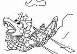Dragon Boat Coloring Pages Race Getcolorings Color Printable Getdrawings sketch template