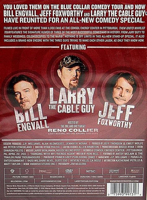 Them Idiots Whirled Tour Dvd New Jeff Foxworthy Larry Cable Guy Bill