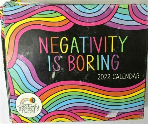 negativity  boring  day  day desk calendar  positively